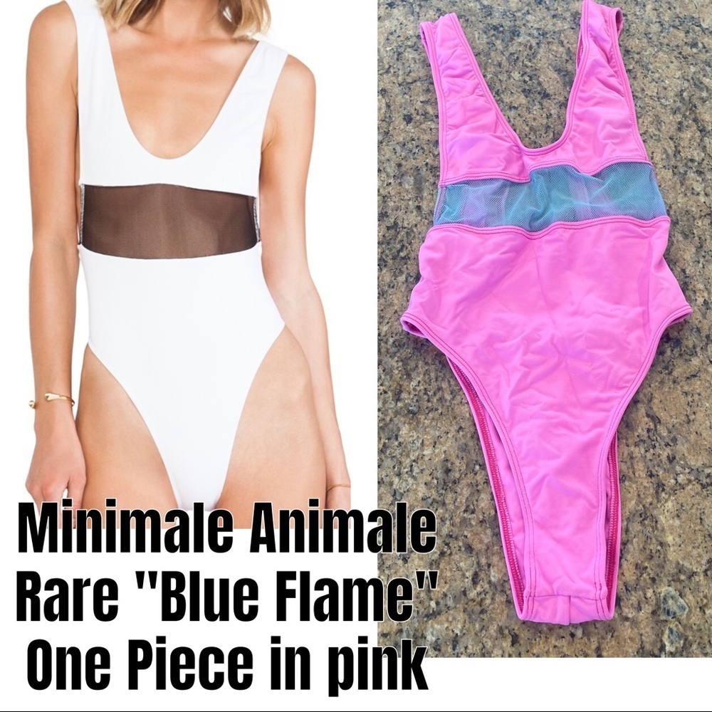 Minimale Animale Rare Blue Flame One piece in pink / blue